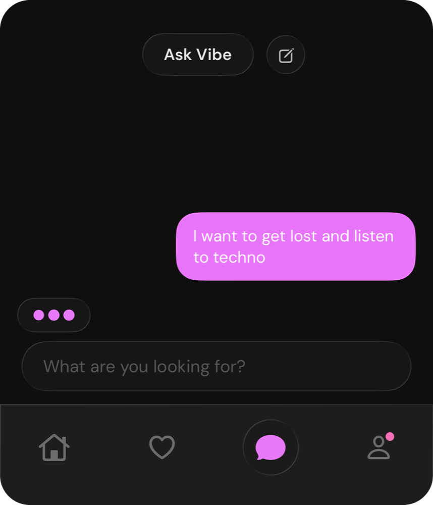 Ask vibe in the iPhone beta